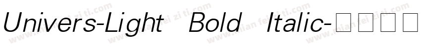 Univers-Light Bold Italic字体转换